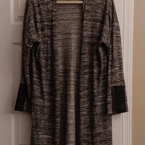 Raffaello over coat ,Grey with black fake leather at wrist size lg